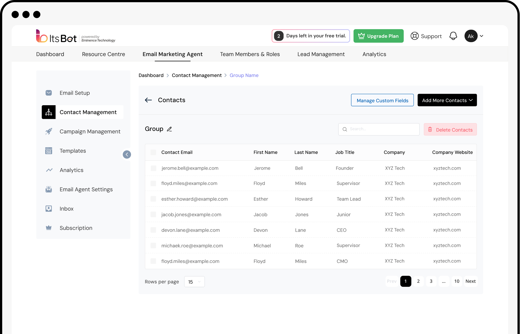 Contact management